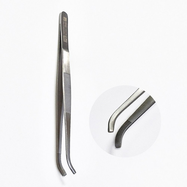의료용 곡선 핀셋 14cm 드레싱 간호사 병원 의료 곡선형, 1개, 의료 곡선 핀셋 14cm