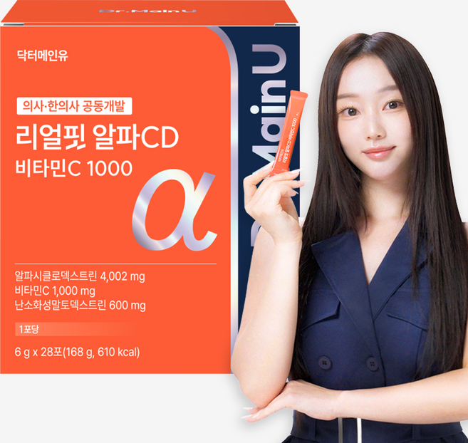닥터메인유 리얼핏 알파CD 국내최대 알파시클로덱스트린 알파시디 비타민C 6gx28포, 1개, 148g