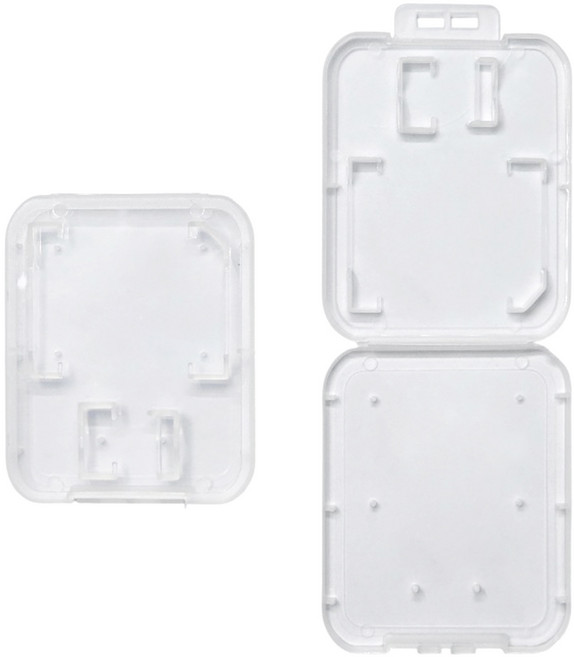 바이트 SD 메모리 카드 보관 케이스, 52x42x7mm, 10개, 투명