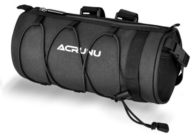 아크루누 자전거 핸들 프레임 안장 새들백 가방 CTB01, 1개, 블랙