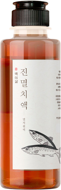 백미담 국산 어간장 진한 숙성멸치액젓 원액, 400g, 1개