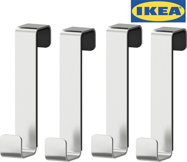 이케아 스테인리스 싱크대 문걸이 행거 2개입, 2세트, 그레이