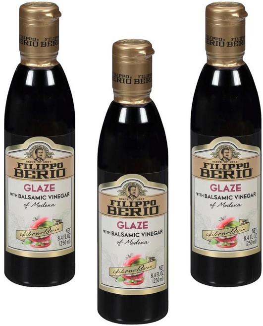 Filippo Berio Glaze with Balsamic Vinegar of Modena 필리포베리오 글레이즈 발사믹 식초 모데나, 3개, 250ml