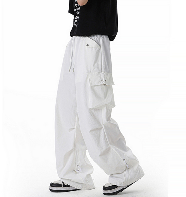 아웃포켓 스트링 와이드 파라슈트 팬츠 MP2528