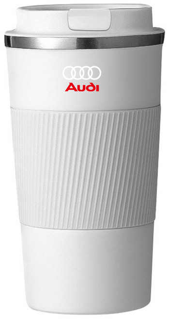 자동차 스테인레스 스틸 보온병 컵 휴대용 여행 열 머그잔 커피 진공 아우디 A3 8P Sline, 01 1pc, 08 White For Audi