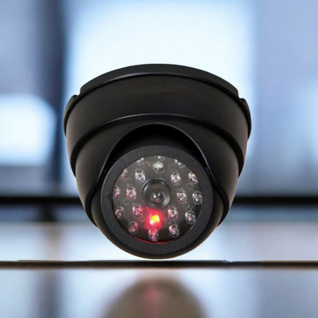 가짜 카메라 매장 방범용 보안 감시 도난 방지 CCTV, 1-모형cctv-led돔, 1개
