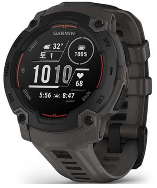 가민 인스팅트 E 아웃도어 GPS 스마트워치, 블랙, 45mm, GPS + 블루투스
