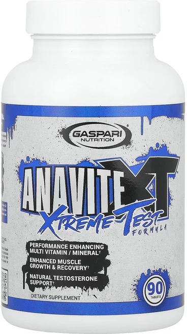 단백질 비타민 철분 마그내슘 칼슘 Gaspari Nutrition Anavite X Extreme 테스트 포뮬라 90정 고루고루섭취해주세요, GaspariNutritionAnaviteXExtrem, 1개 - 쿠팡