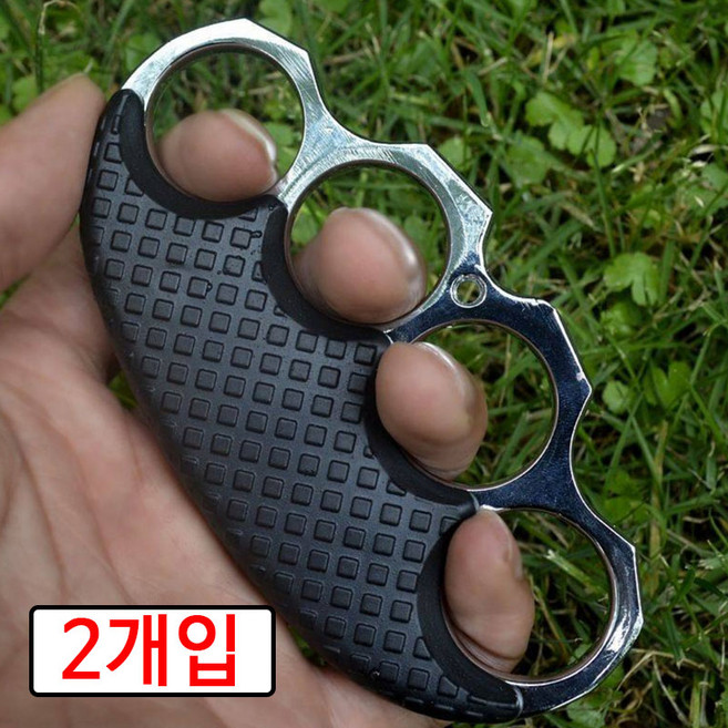 (2개세트) 코코쥬 고강도 합금 휴대용 호신용 너클, 1세트