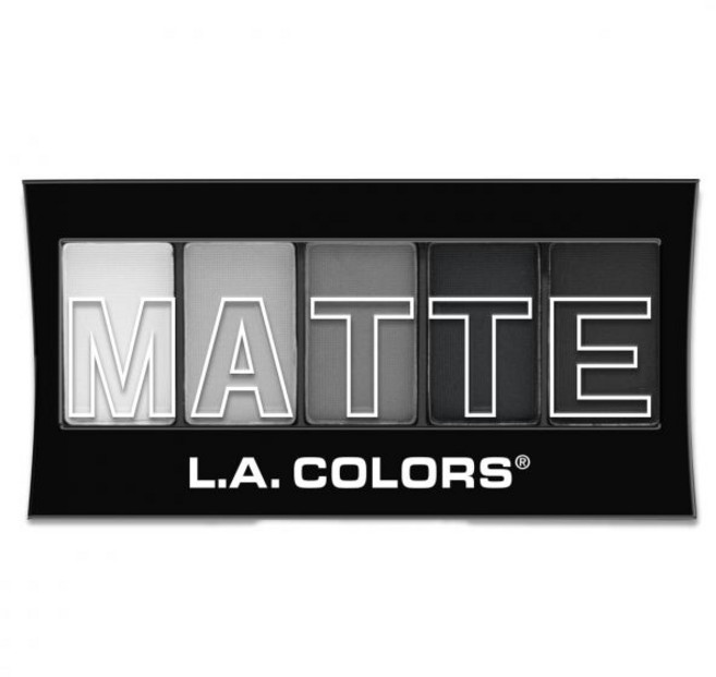 LA COLORS 5색 매트 아이섀도 팔레트 블랙 레이스 CEM475, LA COLORS 5색 매트 아이섀도 팔레트 블랙 레이, 1개