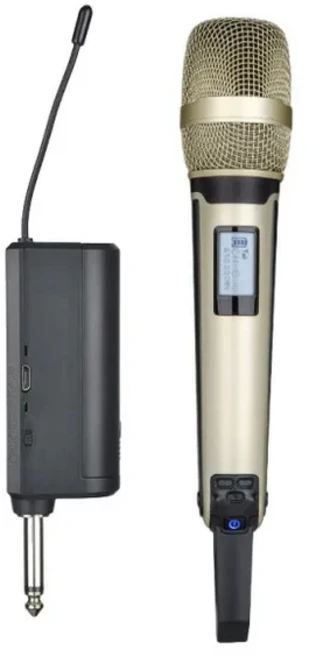 무선 마이크 품질의 전문가용 UHF 주파수 단일 수신기 조절 가능한 금속 쉘 다양한 색상, 04 GOLD