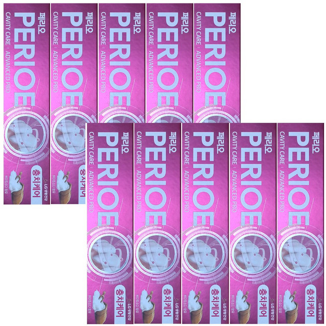 페리오 캐비티케어 어드밴스드프로 치약 레드 90g x 10개