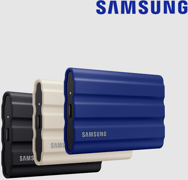 삼성전자 외장SSD T7 Shield Portable 1TB 1테라 USB3.2 Type-C IP65등급 충격보호 휴대용 외장하드 대리점정품, 블루
