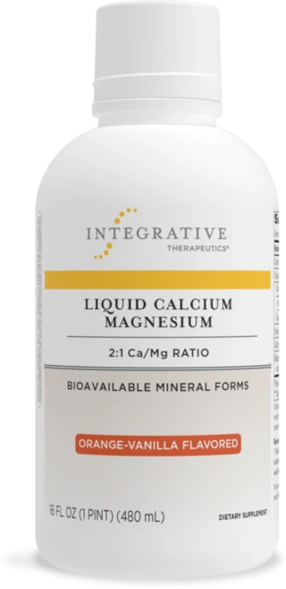 Integrative Therapeutics 인테그라티브 Liquid Calcium Magnesium 2:1 Cal/Mag Ratio - Orange Vanilla 16 oz - 쿠팡