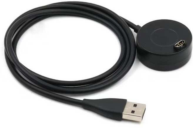 Garmin Venu 2/3/2s/3s GPS 充電線, 1個, 【圓盤充電線】100cm, 黑色, 100cm