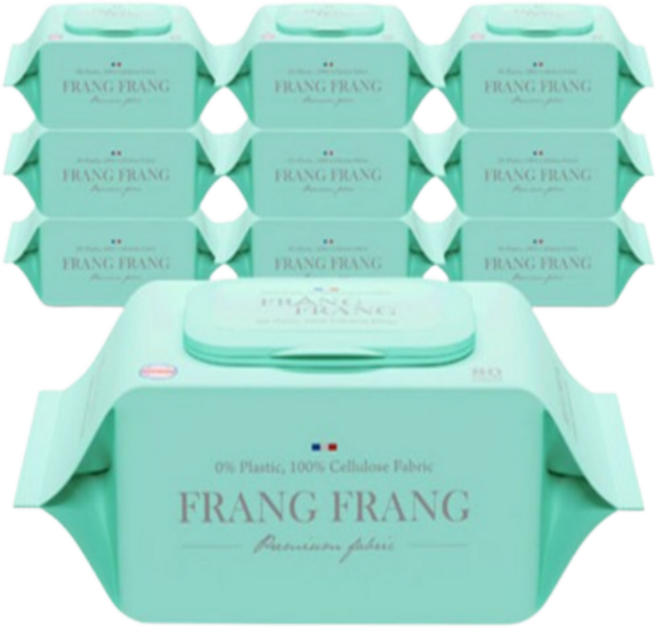 프랑프랑 플라스틱0% 화이트 비데 물티슈 60gsm(무향), 60g, 1개