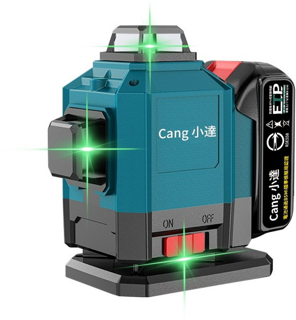 Cang小達 16線綠光雷射水平儀 兩電一充, 1個