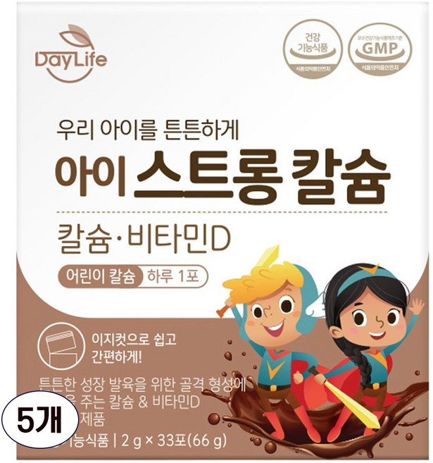 데이라이프 아이 스트롱 칼슘 33포 X 5박스, 66g, 5개