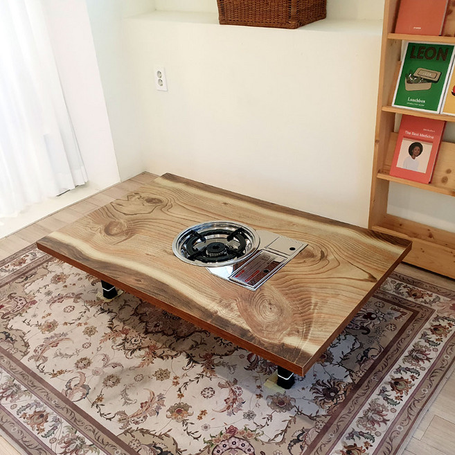 집들이상 큰상 4인용 6인용 테이블 밥상 접이식, 아카시아