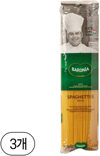 바로니아 스파게티니 3 파스타면, 500g, 3개