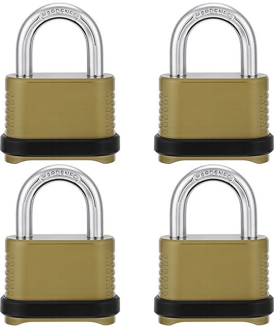 AHANDMAKER 4 Pack Heavy Duty Combination Lock Weatherproof 4 Digit Combo Locks Resettable Combina, AHANDMAKER 4 Pack Heavy Duty C