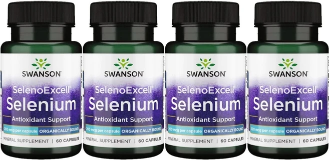 Swanson Selenoexcell 스완슨 셀레노엑셀 셀레늄 200mcg 60정 4팩, 4개 - 쿠팡