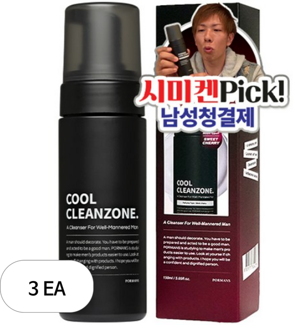 포르맨즈 쿨 클린존 남성청결제, 150ml, 3개