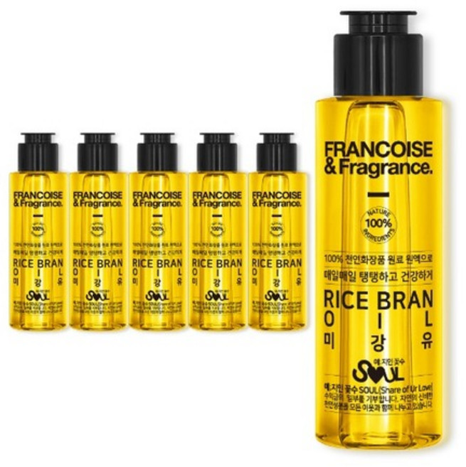 프랑스와즈 엄지의제왕 미강유 천연 페이셜 오일 100ml 영양 공급과 보습을 한 번에 100ml, 6개