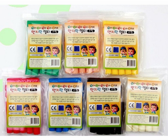 만지락 칼라 유토 멀티 클레이 리필용 8줄 색상선택, 흰색