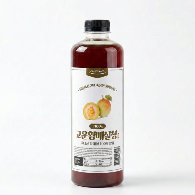 하동 3년 숙성 고운 황매실청 1100g 매실 원액 액기스 엑기스 진액 무카페인 임산부, 1.1kg, 1개, 1개입