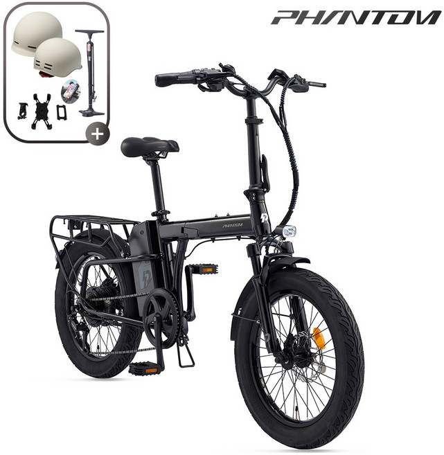 삼천리 2026 20 팬텀 폴라리스 2.0 전기자전거 폴딩 접이식 자전거, 블랙, 알루미늄