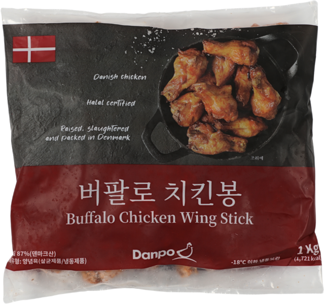 냉동 버팔로치킨봉 에어프라이어 간편조리 닭봉 간식 술안주, 1개, 1kg