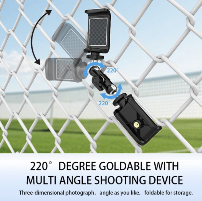 휴대폰 고프로 인스타360 및 기타 액션 카메라용 펜스 마운트 야구 소프트볼 테니스 녹화용 Mevo Start