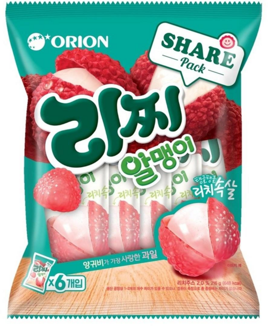 오리온 리찌 알맹이, 216g, 1개