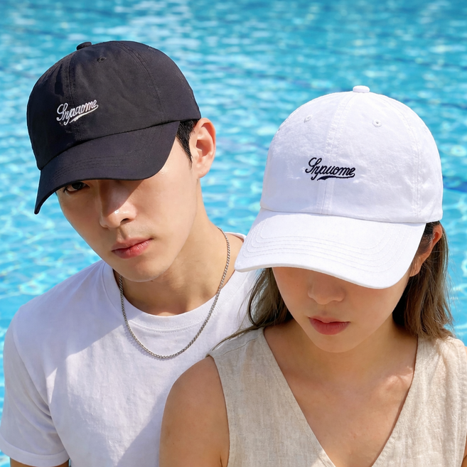 아트니 바스락 방수 자수 얼굴이작아보이는 볼캡 물놀이 나일론 캡모자