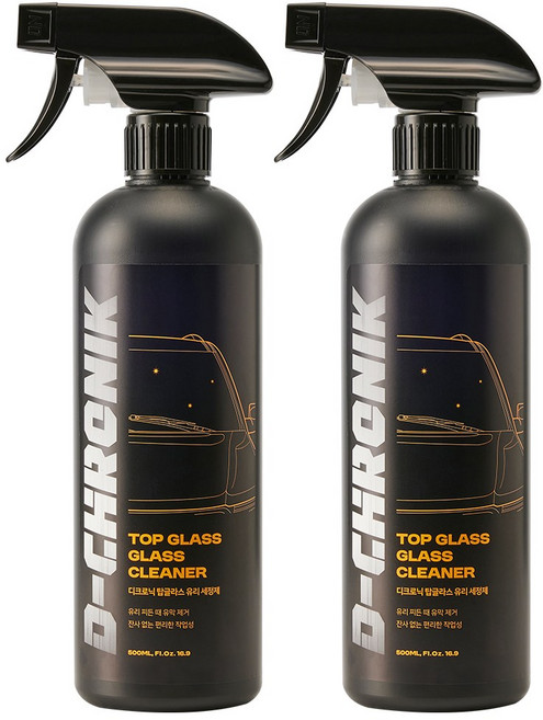 디크로닉 탑글라스 유리세정제, 500ml, 2개