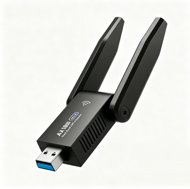WiFi6 雙頻免驅動 USB 無線網卡, 1個, WiFi6-1800M雙頻免驅網卡