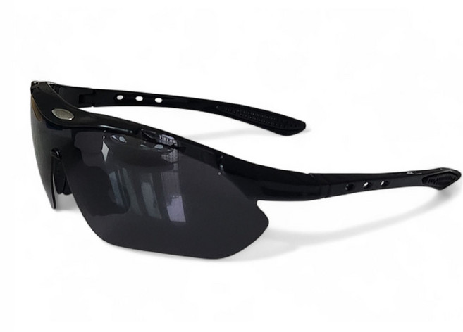 도미노스토리 UV400 편광 스포츠 선글라스 자전거 고글 라이딩 낚시 등산 골프, 블루프레임+블랙편광선글라스, 1개