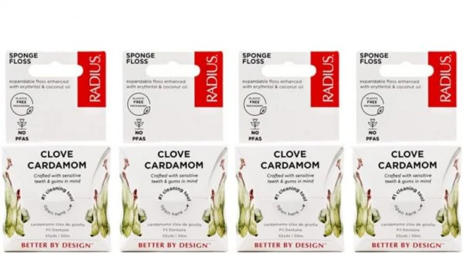 RADIUS 천연 무향 실크 치실 33야드 퇴비화 무독성 구강 관리 및 플라크 제거를 돕기 위해 설계됨 3팩 - 쿠팡