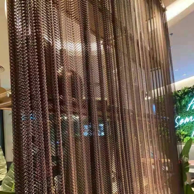 메쉬 금속 커튼 공간분 분할 문의주세요 원색 규격 평당단가 인테리어 공간분리 파티션 레스토랑 접이식 메탈