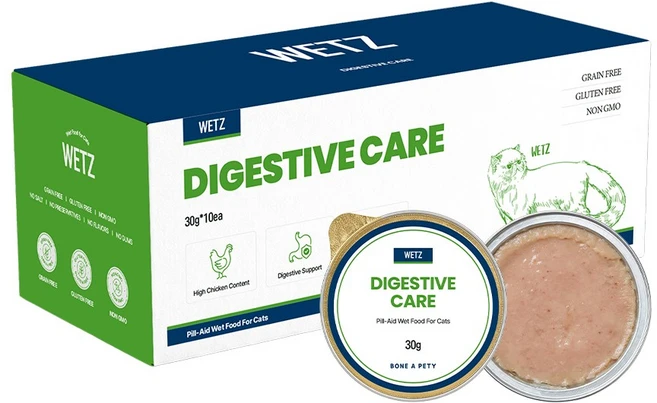 본아페티 고양이 소화&흡수 기능성 습식 캔 사료 투약보조겸용 무항생제, 30개, 30g, 닭 - 쿠팡