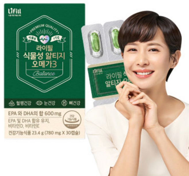 라이필 식물성 알티지 오메가3 23.4g, 30정, 1개