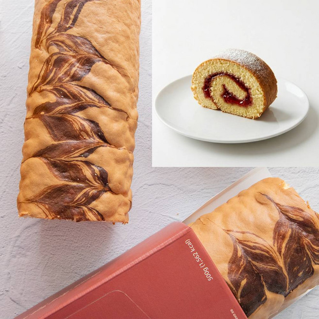 드림푸드 빵굽네 수제 딸기롤케익 딸기쨈롤케이크빵 (선물박스포함), 2개, 450g
