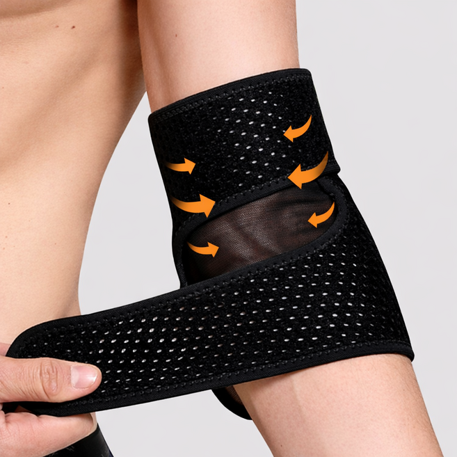 오어브랜드 꽉잡아 팔꿈치 엘보 보호대, 블랙, 1개