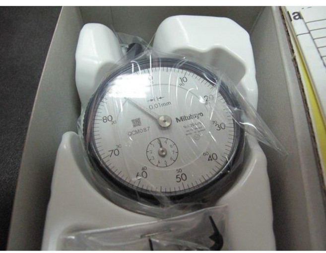 Mitutoyo 三豐 2046s 百分表 0.01mm 精密測量工具 搭配機械式磁性座1203, 1個