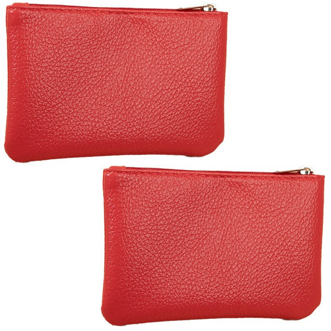 미니 가죽 한손 동전 지갑 파우치 2개 세트