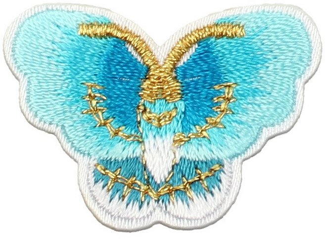 나비 와펜 자수패치 한복장식 자수꽃 패치 마크 안개꽃 열접착형, 5개, 자수 미니나비(NO.134)