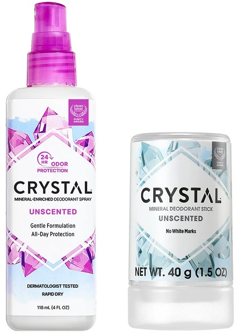 [공식몰] 크리스탈 데오드란트 무향 스프레이&트래블스틱 2종세트, 1개, 118ml - 쿠팡