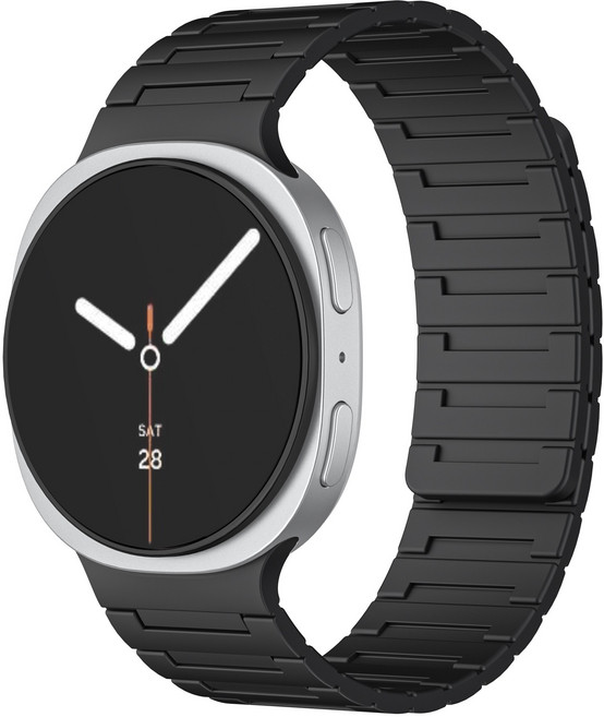 갤럭시워치8 클래식 실리콘 마그네틱 자석 밴드 스트랩, 블랙