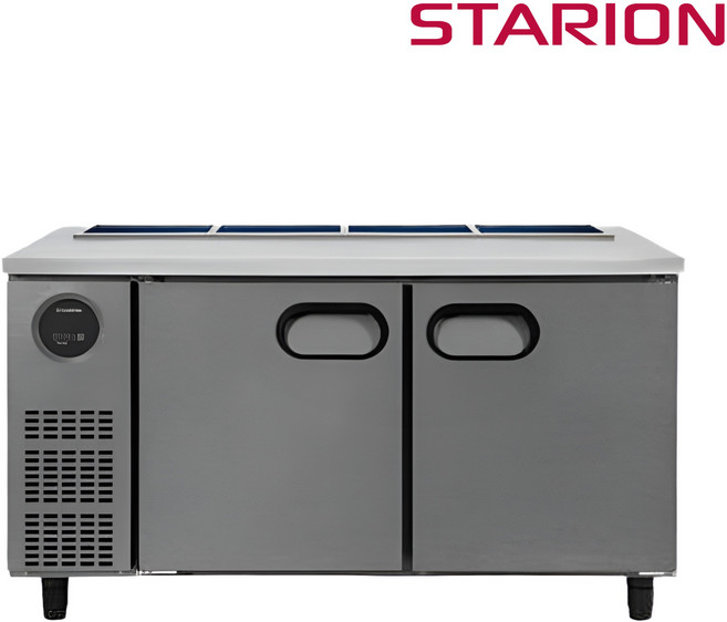스타리온 1500 반찬냉장고 1/2앞작업대 내부스텐 일반형 SRV15EIEVG